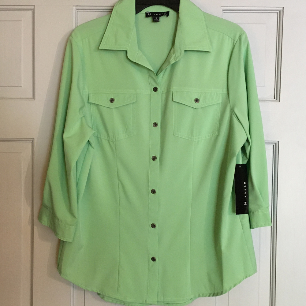 NEW~Green Tunic Length Blouse***REDUCED PRICE***